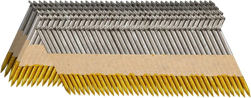 SITLDY 30-34 Degree Framing Nails 2"X.113" Ring Shank 1000 Count, D Head Hot Dipped Galvanized Paper Tape Strip Nails, for 30 to 34 Degree Framing Nailer - Image 1